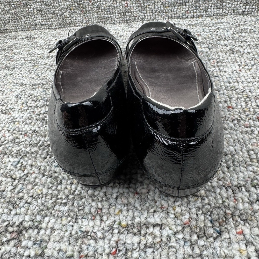 ECCO Abelone Size 40 US 9-9.5 Slip On Shoes Comfort Black Patent Leather Buckle - Picture 8 of 13